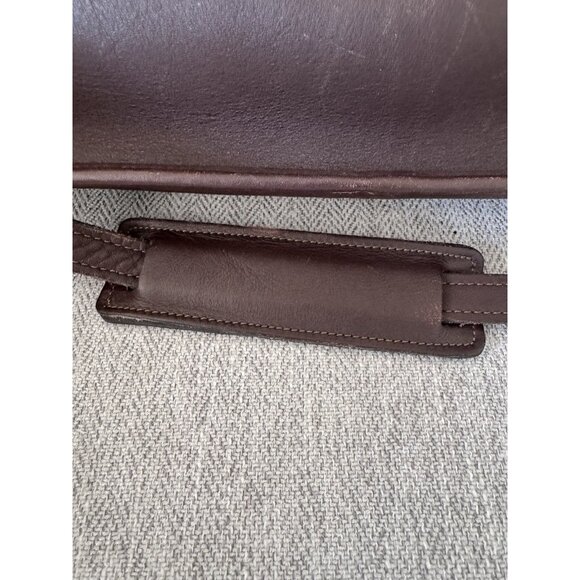 Jack Georges Leather Messenger Bag VTG Shoulder Briefcase Brown Travel Casual - Picture 5 of 16